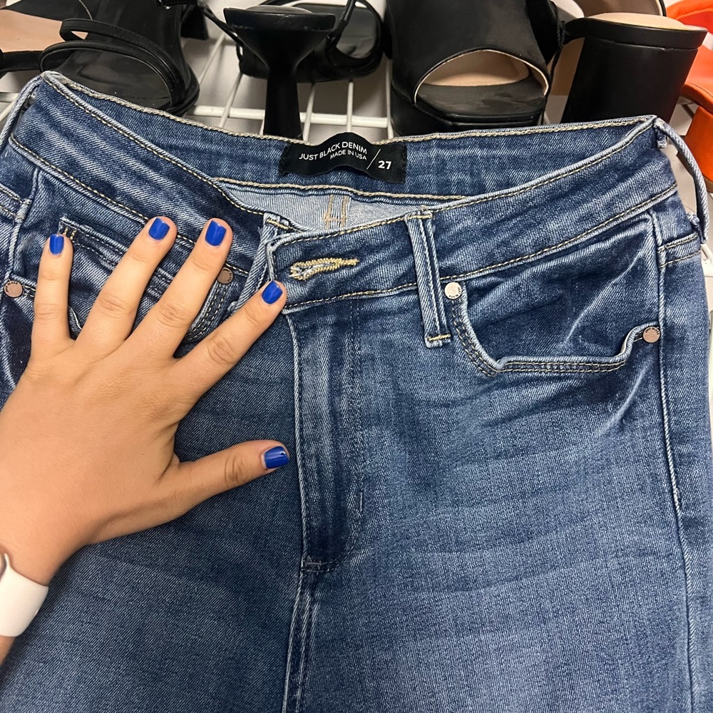 Just Black Denim crop flare jeans never worn